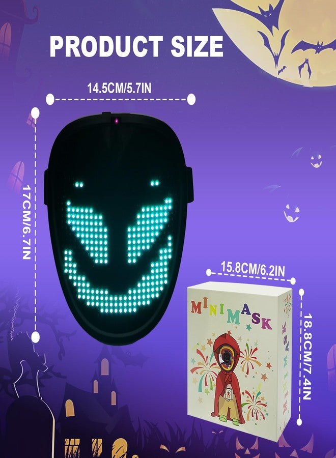 JDBMAOYE Led Mask For Kids,Lighted Up Mask - Led Masks With Gesture Sensing For Halloween Costume Christmas Cosplay Party Cool Gifts - Image 3